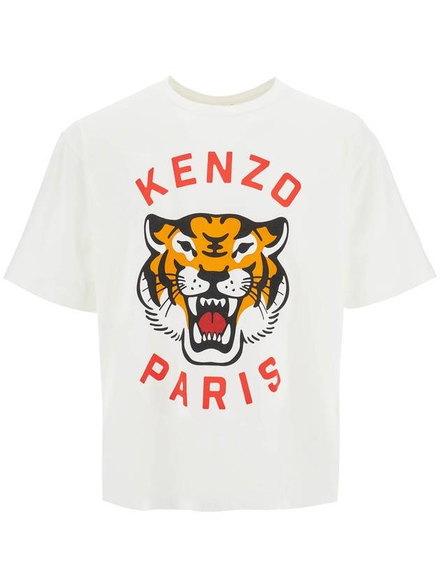 Lucky Tiger Short Sleeve T-Shirt White - KENZO - BALAAN 2