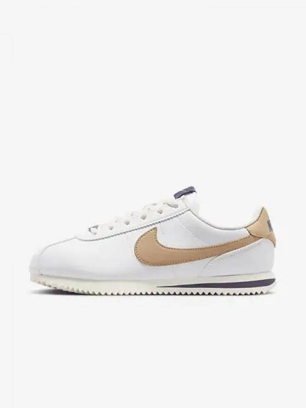 Cortez Junior Sneakers White Dark Raisin Pale Ivory Hemp DM0950 110 708800 - NIKE - BALAAN 1