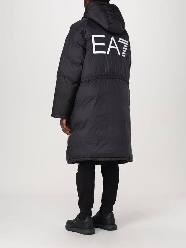 EA7 Drawstring Hood Padding Black - EMPORIO ARMANI - BALAAN 3