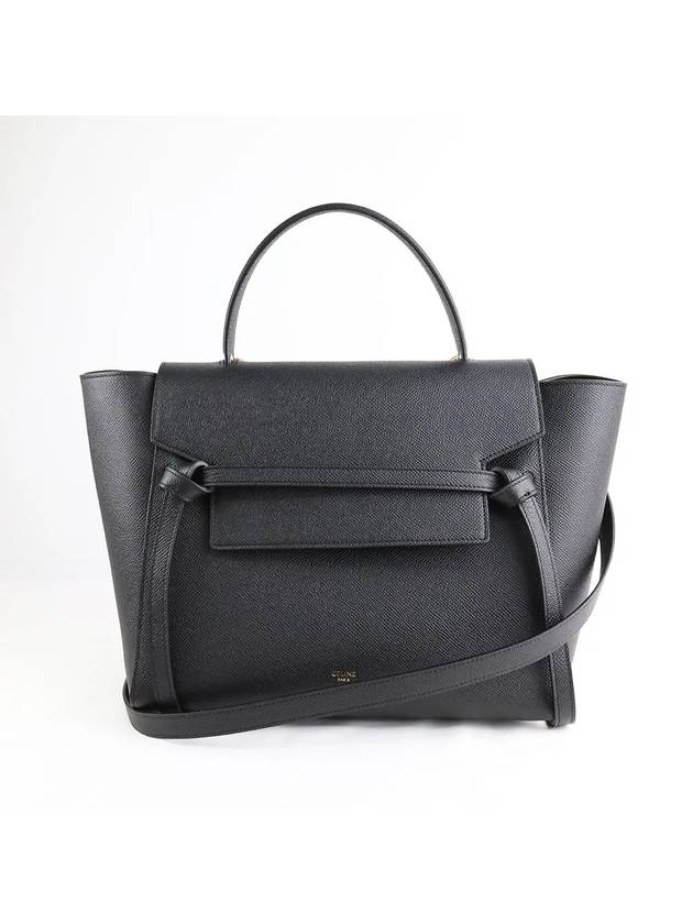 Mini Belt Tote Bag Black - CELINE - BALAAN 6