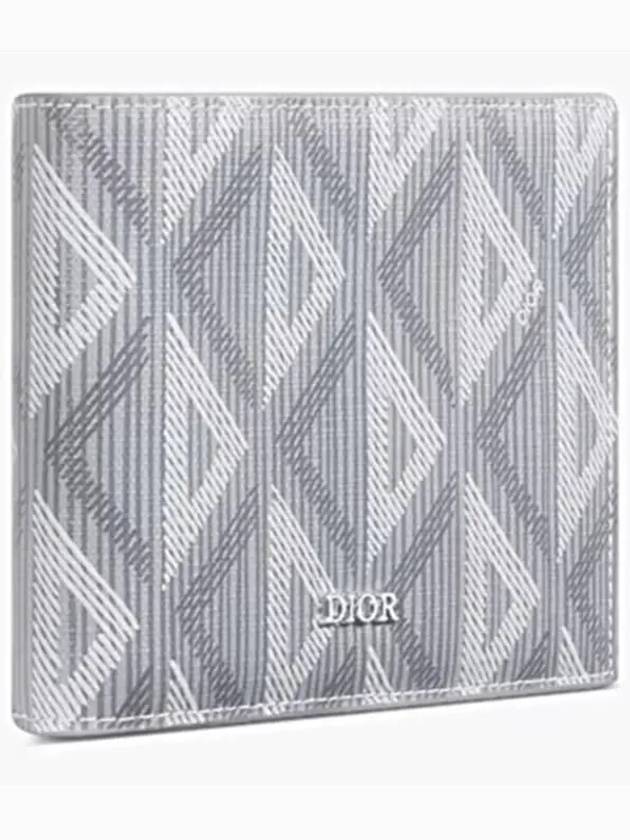 CD Diamond Canvas Half Wallet Grey - DIOR - BALAAN 3