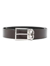 Gancini Leather Belt Brown - SALVATORE FERRAGAMO - BALAAN 1