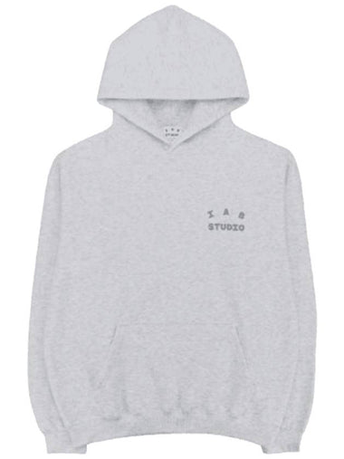 Logo print hood light gray - IAB STUDIO - BALAAN 1