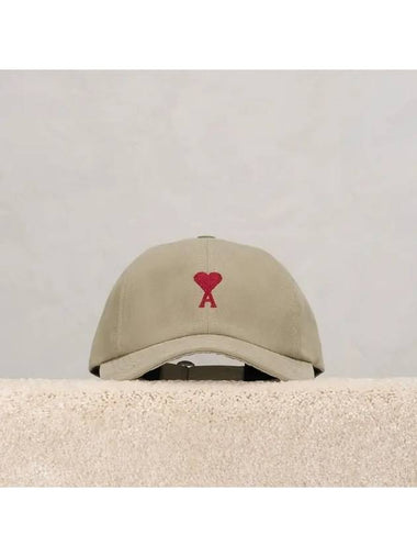 Small heart logo embroidered cap clay UCP006 CO0051 263 - AMI - BALAAN 1