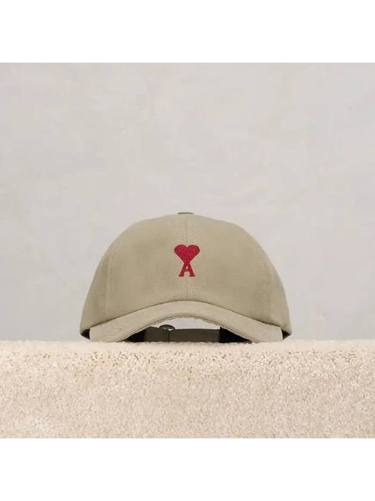 Small heart logo embroidered cap clay UCP006 CO0051 263 - AMI - BALAAN 1