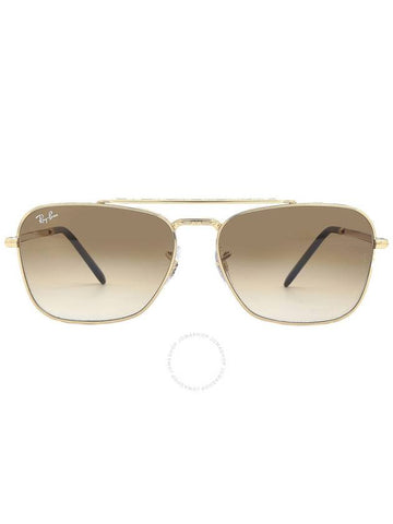 Ray Ban New Caravan Light Brown Gradient Square Unisex Sunglasses RB3636 001/51 58 - RAY-BAN - BALAAN 1