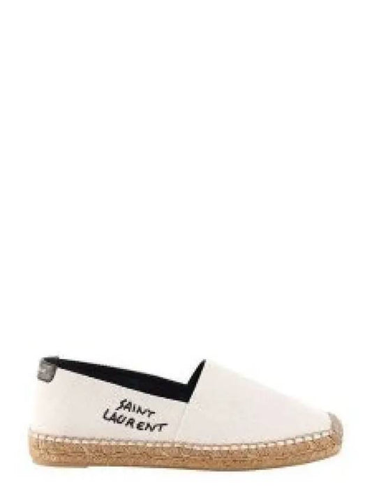 canvas embroidery espadrilles beige - SAINT LAURENT - BALAAN 2