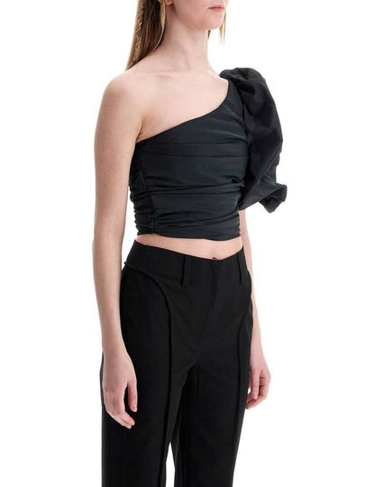 black polyester off shoulder crop top - PINKO - BALAAN 2