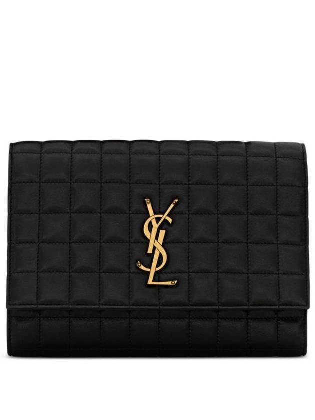 Cassandre Quilted Clutch Bag Black - SAINT LAURENT - BALAAN 1