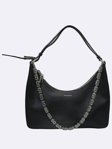 BB50LGB1A4 Black Color Leather Moon Cut out Small Chain Tote Bag Shoulder 2 WAY - GIVENCHY - BALAAN 1