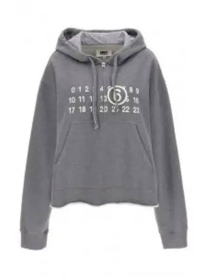 Numeric Logo Zip Hoodie Sweatshirt Grey - MAISON MARGIELA - BALAAN 2