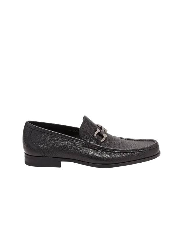 Gancini Suede Moccasin Loafers Black - SALVATORE FERRAGAMO - BALAAN 2