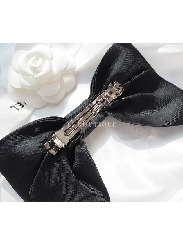 CC Logo Ribbon Silk Hairpin Black AA9854 - CHANEL - BALAAN 5