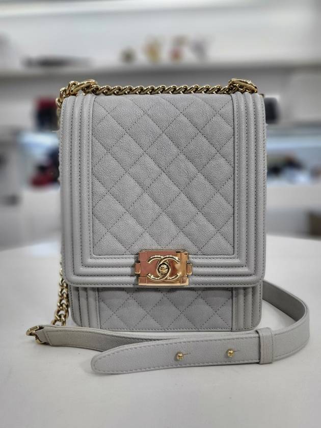 Boy Caviar Flap Gold Cross Bag AS0130 - CHANEL - BALAAN 1