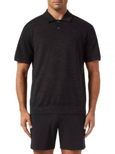 Goris Pl. Pacific Lin Linen Polo Shirt Black - THEORY - BALAAN 2