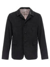 Men's Corduroy Button Up Cutaway Blazer Jacket Black - THOM BROWNE - BALAAN 2