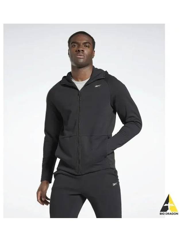 DMX INTERLOCK HOOD ZIP UP BLACK HG6718 - REEBOK - BALAAN 1