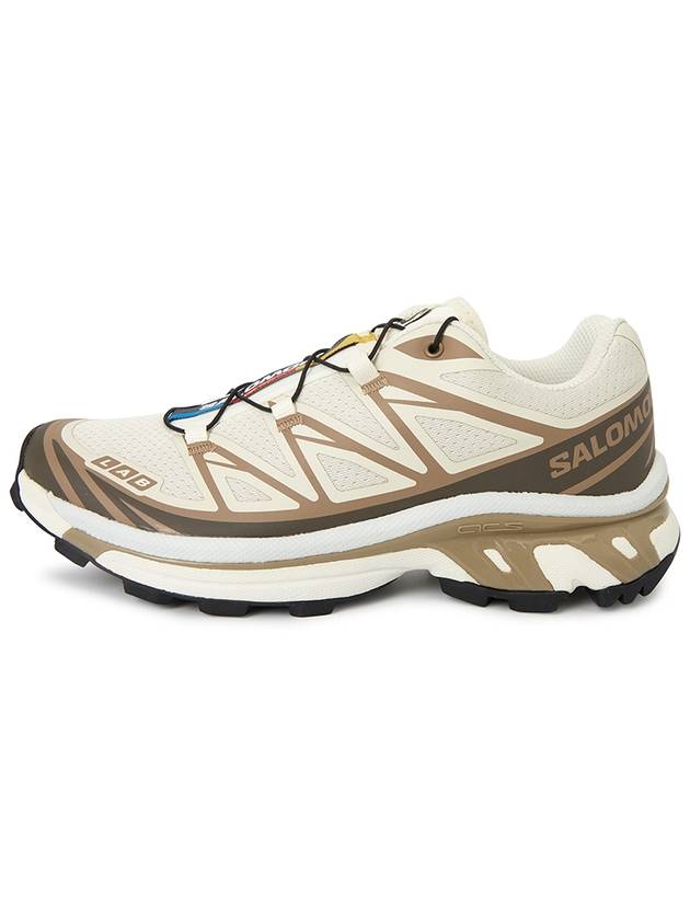 XT 6 Logo Low-Top Sneakers Almond Milk - SALOMON - BALAAN 4