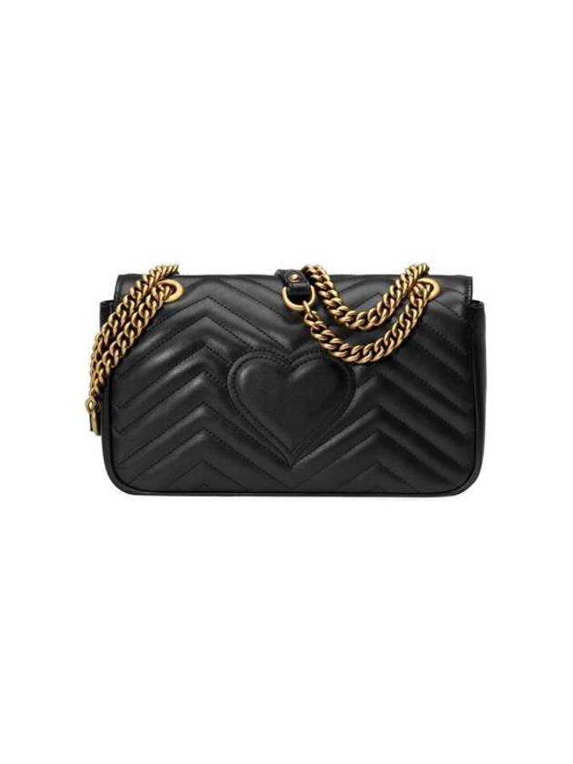 GG Marmont Matelasse Small Shoulder Bag Black - GUCCI - BALAAN 4