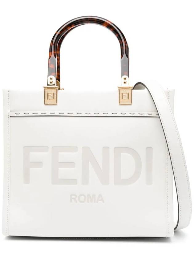 Sunshine Small Leather Tote Bag White - FENDI - BALAAN 2