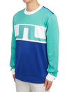 Men's Jones Crew Neck Sweatshirt Bright Aqua - J.LINDEBERG - BALAAN 3