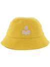 Haley Embroidered Logo Bucket Hat Yellow - ISABEL MARANT - BALAAN 2