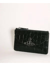 Embossed Half Moon Card Wallet Black - VIVIENNE WESTWOOD - BALAAN 4