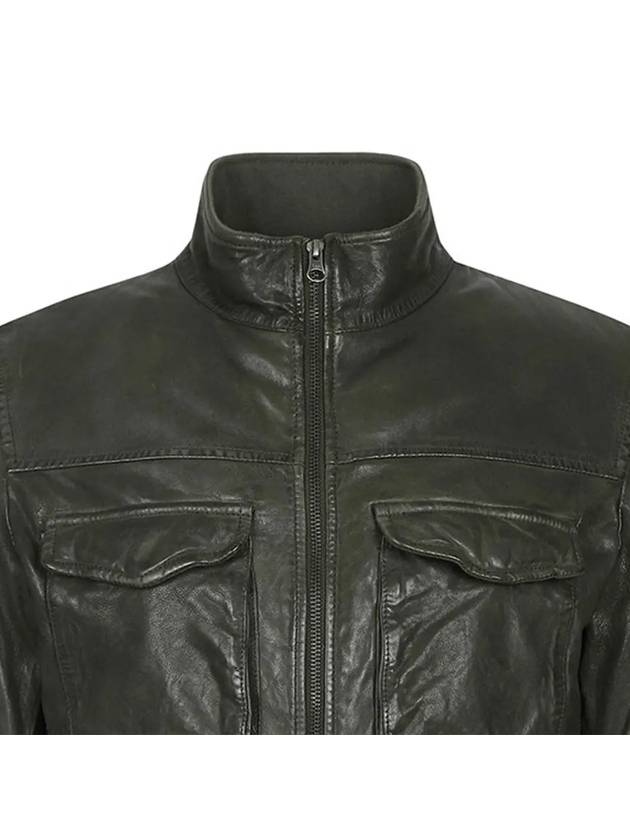 Italian mock neck pocket point sheepskin jacket ALJP125 - IKALOOOK - BALAAN 7