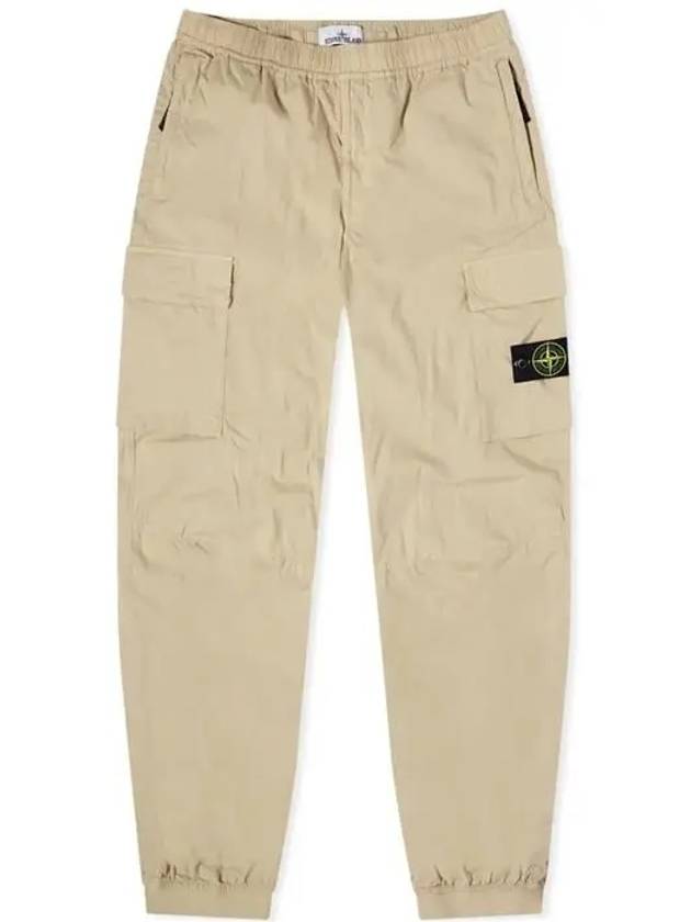 Stretch Cotton Tela Paracadute Cargo Straight Pants Sand - STONE ISLAND - BALAAN 2