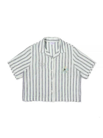 Tokotoco Striped Shirt GREEN WOMAN M3322PTS51GRN - MALBON GOLF - BALAAN 1