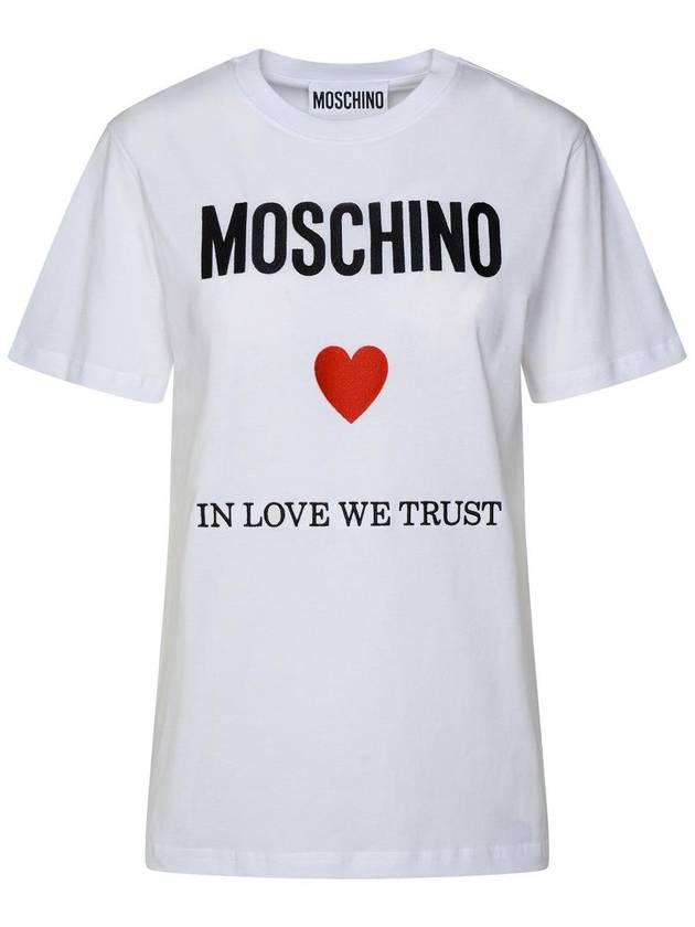 Short Sleeve T-Shirt J070305412001 White - MOSCHINO - BALAAN 2