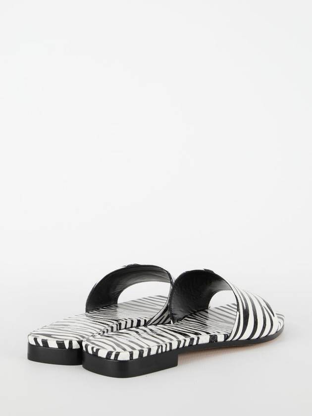 Zebra-Print Flat Sandals - PARIS TEXAS - BALAAN 3