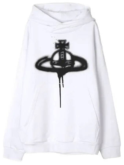 Spray ORB Logo Print Hoodie White - VIVIENNE WESTWOOD - BALAAN 2