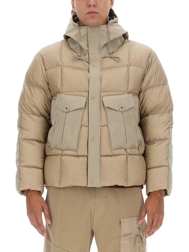 Tempest Combo Down Jacket Beige - TEN C - BALAAN 2