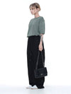 Men s LSSWP BK Linen Slit String Wide Pants Black - CHANCE'S NOI - BALAAN 6