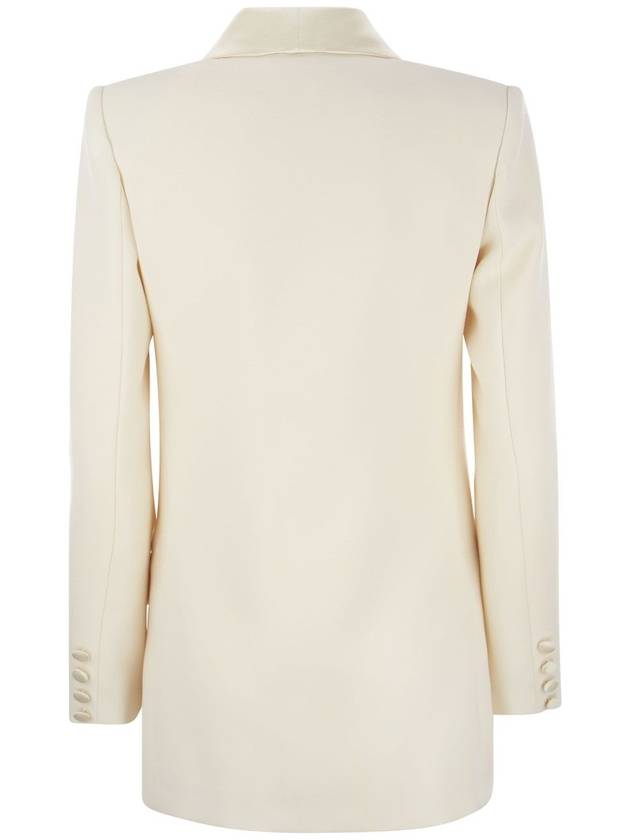 Double-breasted jacket in crepe and satin - ELISABETTA FRANCHI - BALAAN 2