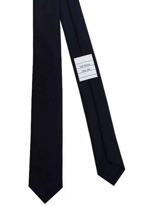 Super 120S Twill Tie Navy - THOM BROWNE - BALAAN 3