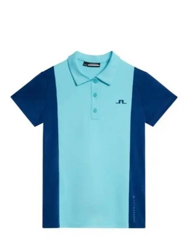 Tilly Polo Short Sleeve T-Shirt Blue Curacao - J.LINDEBERG - BALAAN 2