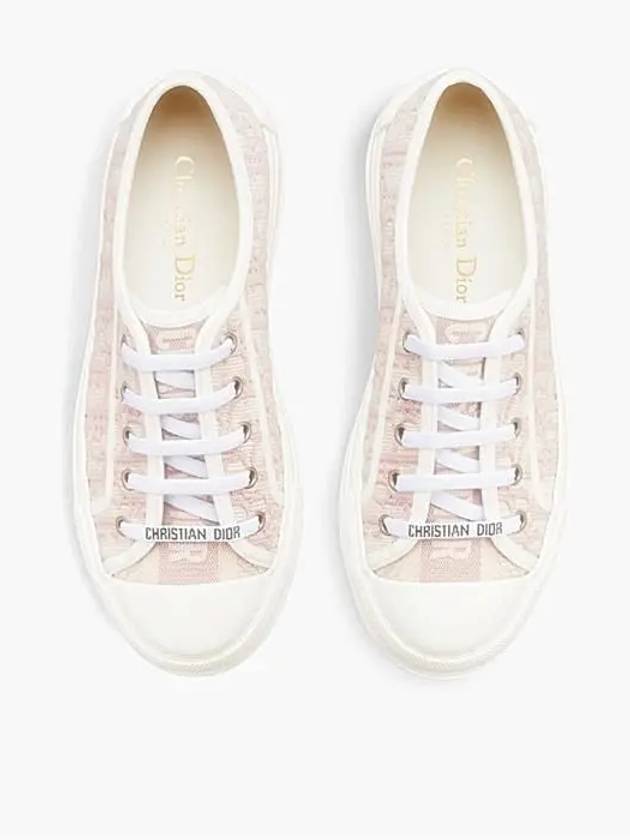 Walk'n' Platform Oblique Embroidered Low Top Sneakers Pink - DIOR - BALAAN 4