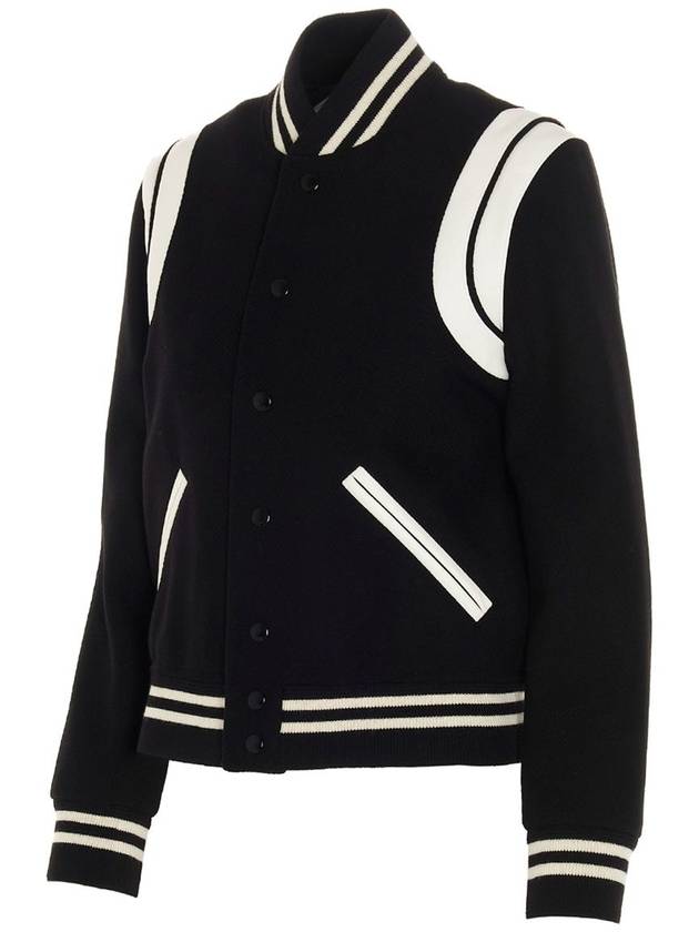 Teddy Jacket In Wool Black - SAINT LAURENT - BALAAN 4