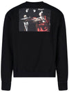 crewneck jersey cotton sweatshirt black - OFF WHITE - BALAAN 1