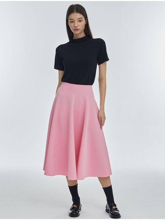 Flare Span Long Skirt Pink - MANAVIS7 - BALAAN 1
