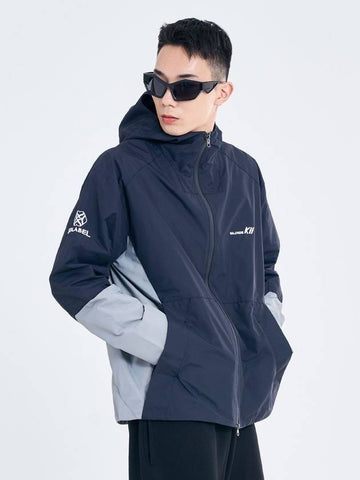 Unisex ATY Nylon Wind Shell Hooded Jumper Navy Graphite SDKIISD231115WB001 - SALONDEKII SDLABEL - BALAAN 1