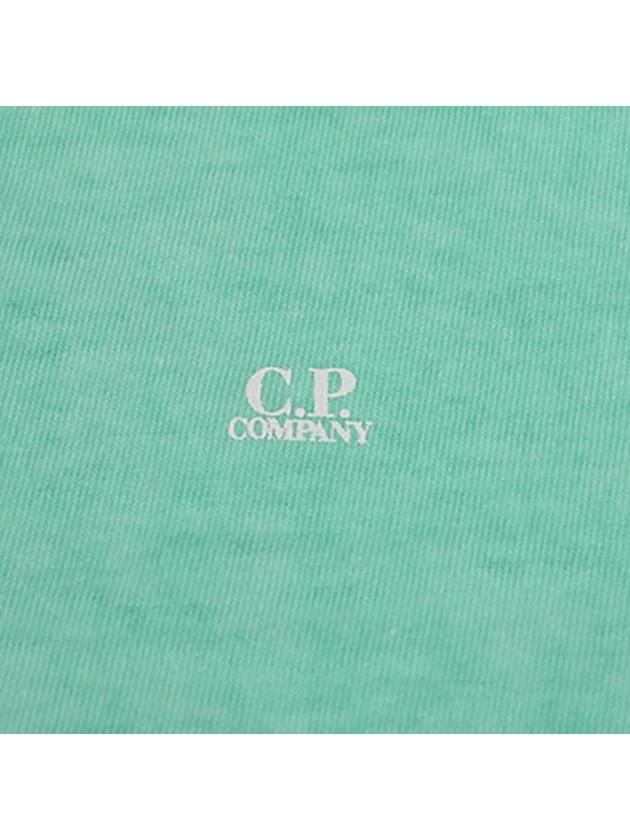 Piece Dyed Short Sleeve T-Shirt Green - CP COMPANY - BALAAN 3