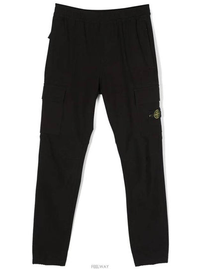 8 year old size black double zipper banding wappen cargo pants 771631014 - STONE ISLAND - BALAAN 2