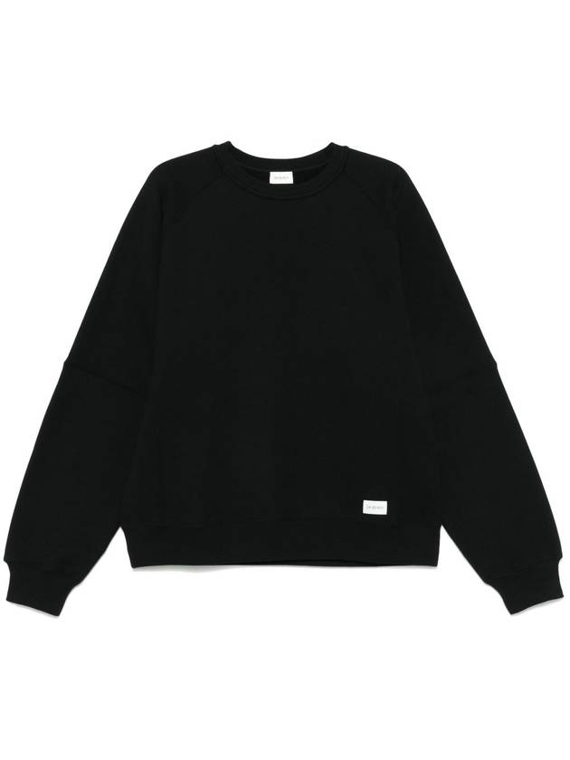 Cotton Sweatshirt Black - SAINT LAURENT - BALAAN 2