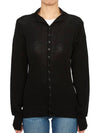 Seamless Wool Cardigan Black - LEMAIRE - BALAAN 3