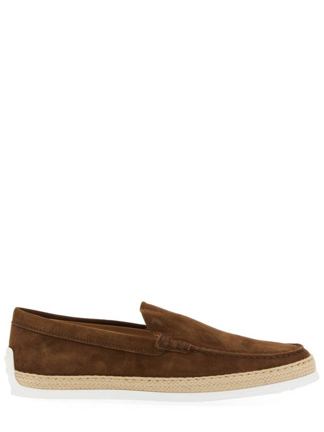 Men's Suede Slip-On Loafers Mocha - TOD'S - BALAAN 3