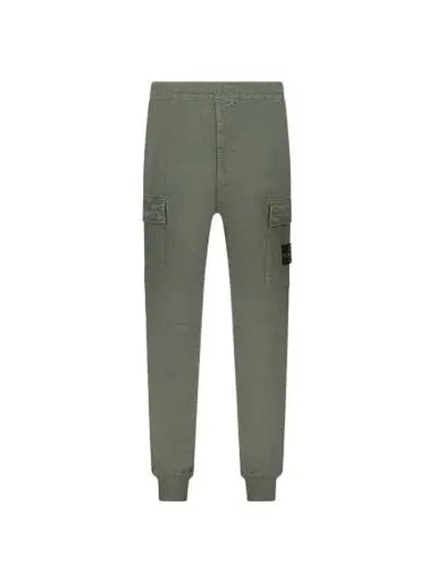 Stretch Cotton Cargo Straight Pants Green - STONE ISLAND - BALAAN 2