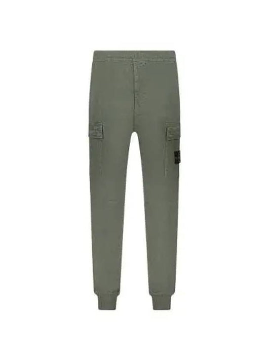 Stretch Cotton Cargo Straight Pants Green - STONE ISLAND - BALAAN 2